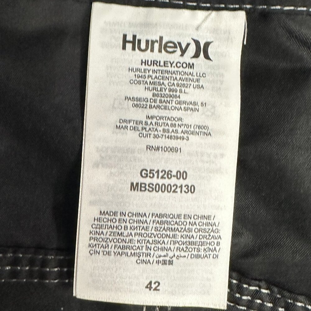 NWT Hurley Mens 42x22 Gray Swim Trunks Board Shorts Knee Length Drawstring Waist - Picture 11 of 15